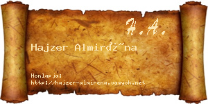 Hajzer Almiréna névjegykártya